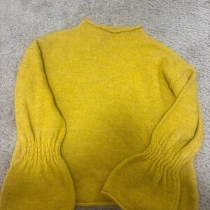 Stradivarius Mustard Cowl Neck Sweater
